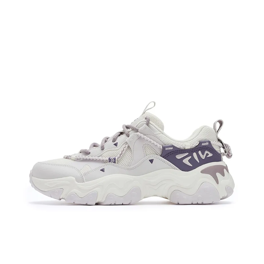 FILA FLUID 5 Anti Slip Wear Resistant Low Top Casual Shoes Women's White Purple