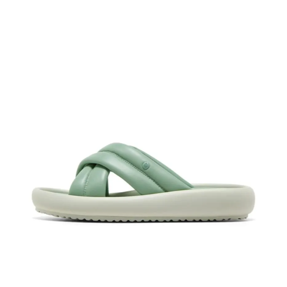 Hush Puppies Slide Slippers Women's Green/White