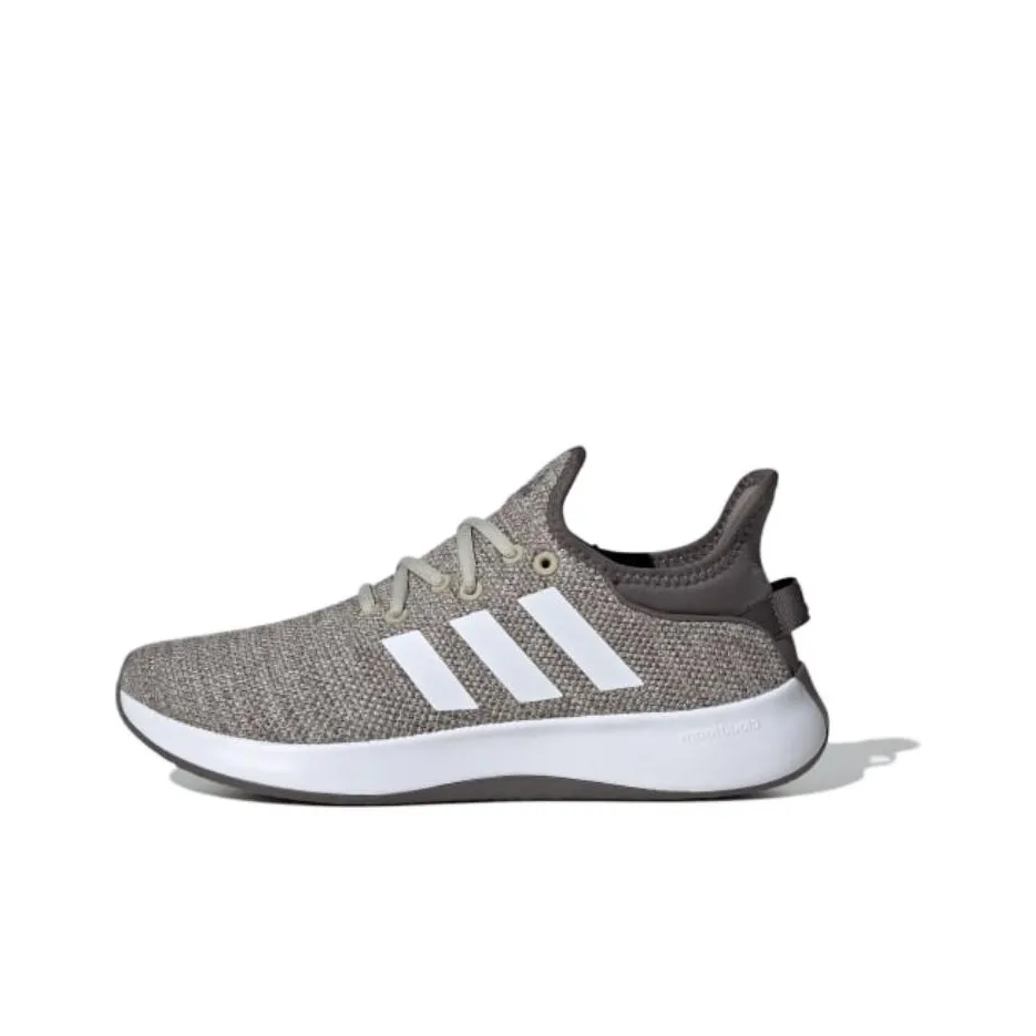 Adidas Cloudfoam Pure Running Shoes Women's Low Top Putty Gray/Cloud White/Charcoal
