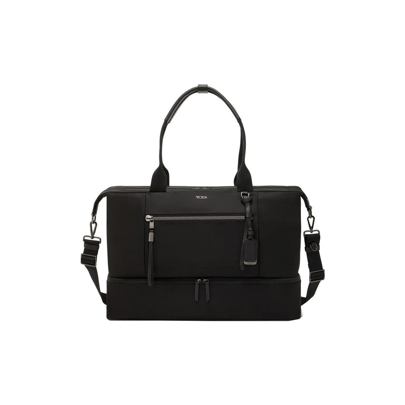 TUMI Leather Travel Bag Women's Black