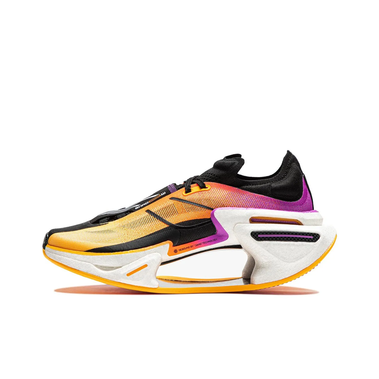 LiNing Shadow 3.0 Cushioned Wear-Resistant Breathable Rebound Low-Top Running Shoes Unisex Orange Black