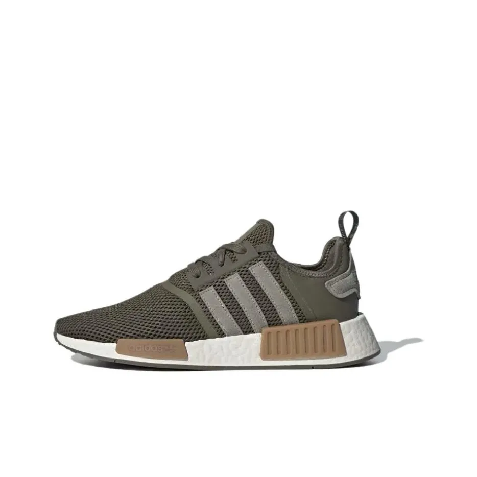 Adidas Nmd R1 Olive Strata Silver Pebble Cloud White