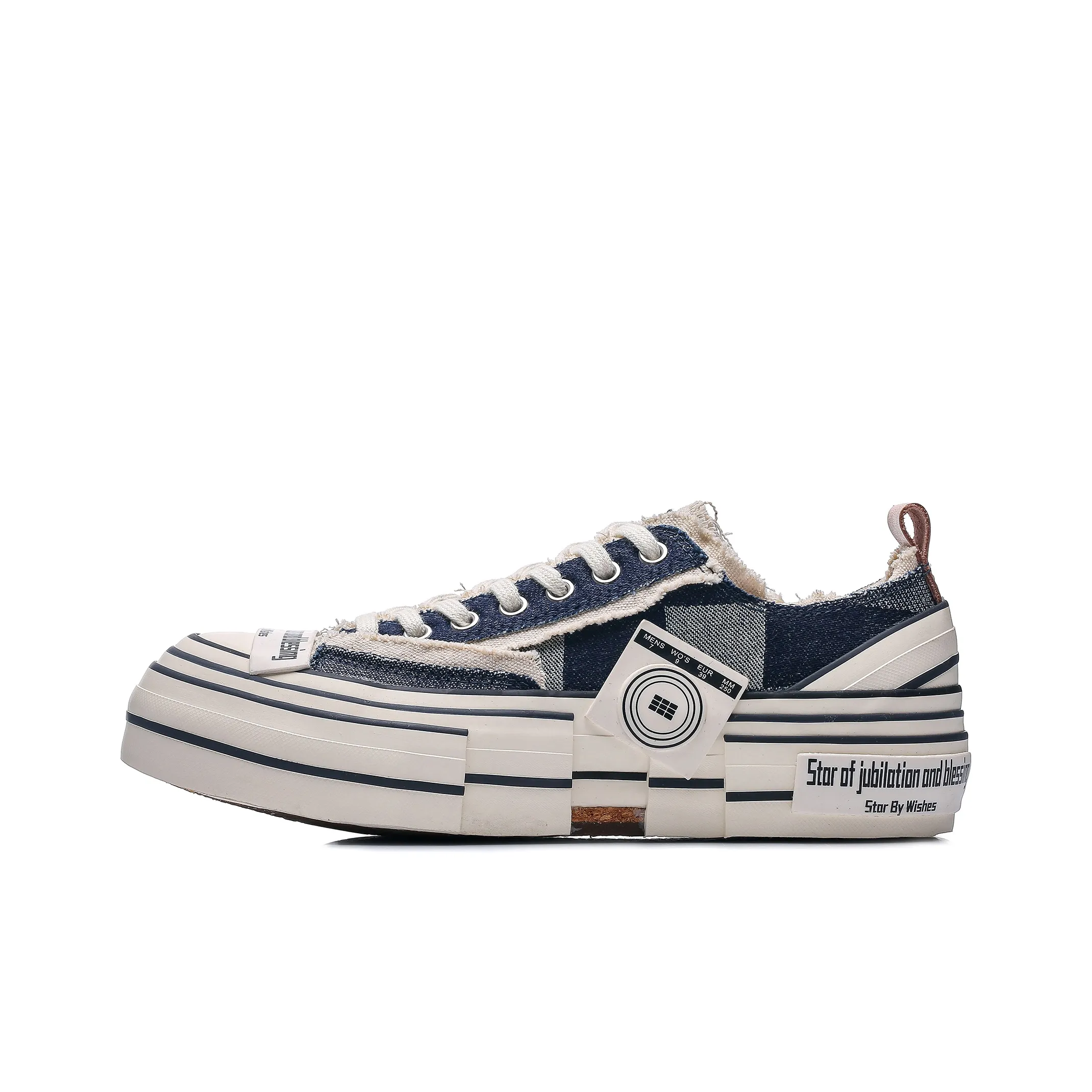 Star By Wishes Skateboard Shoes Epic Unisex Low-Top Camouflage Blue