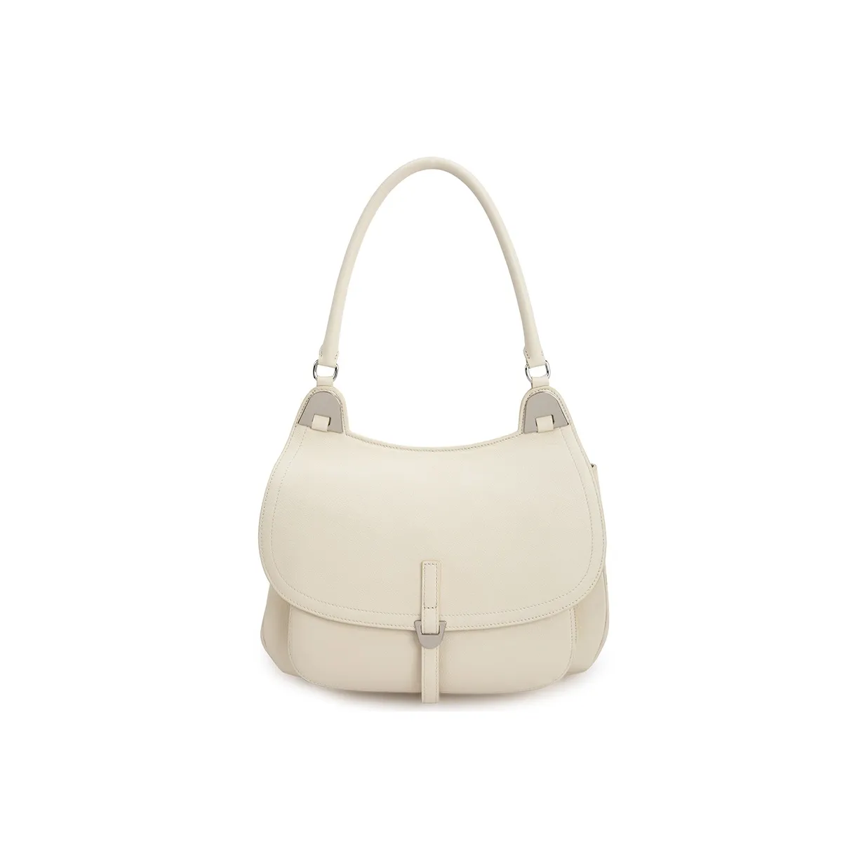 VENOF Genuine Cow Leather Commute Bag, Crossbody Bag, Shoulder Bag Medium Size Women's Austin White/Macaron Black