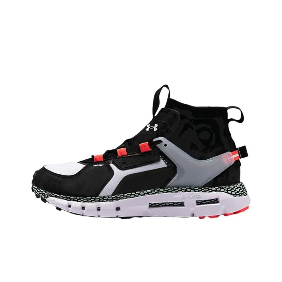 Under Armour Амортизация Износостойкий MID Топ Беговые кроссовки Унисекс Черный Серый Оранжевый