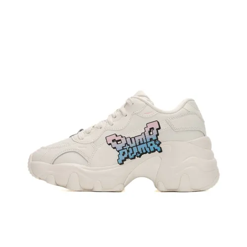 PUMA Pulsar Wedge Беговые кроссовки Низкие Экрю Ярко-синий Розовый Женские
