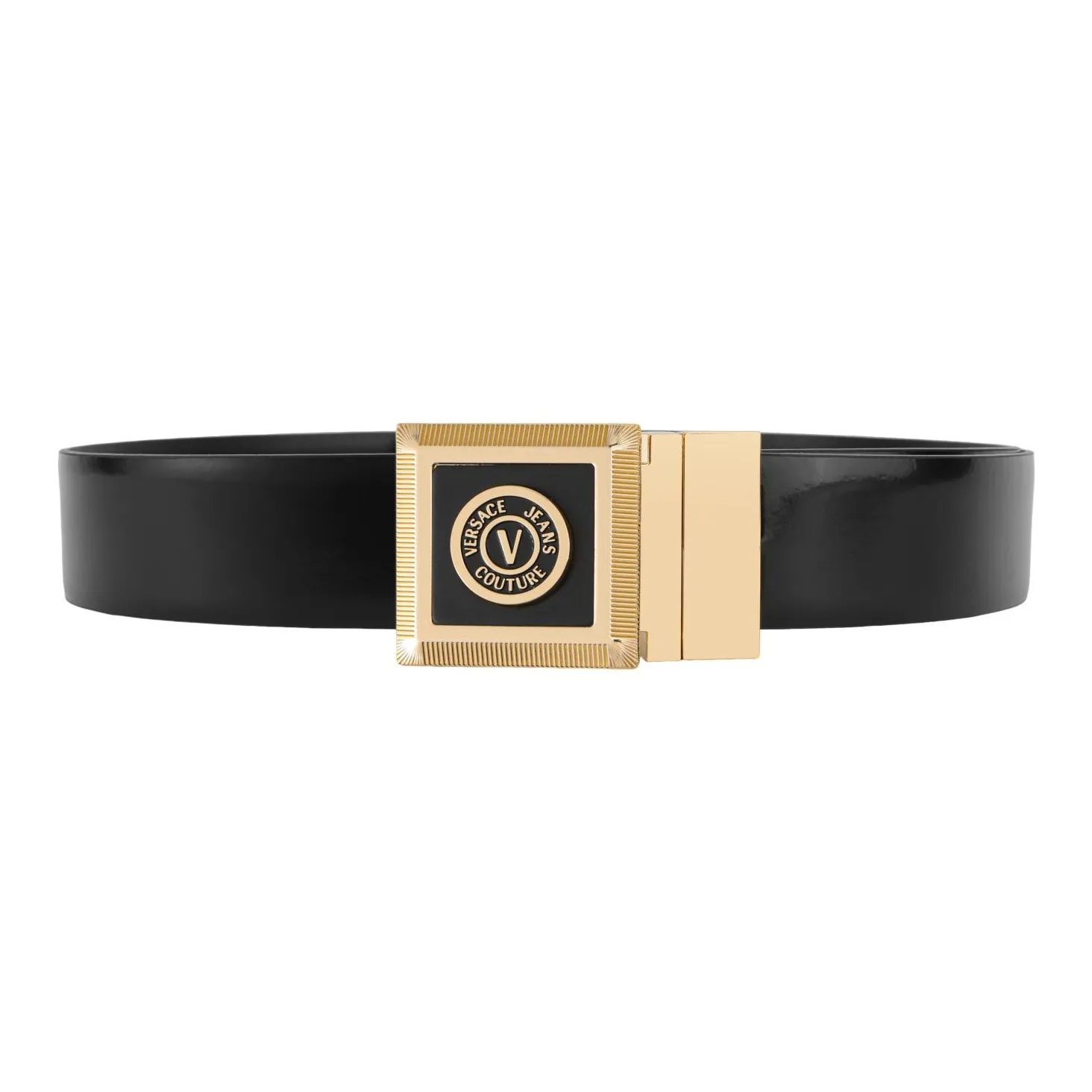 VERSACE JEANS COUTURE Logo plaque Leather Belt