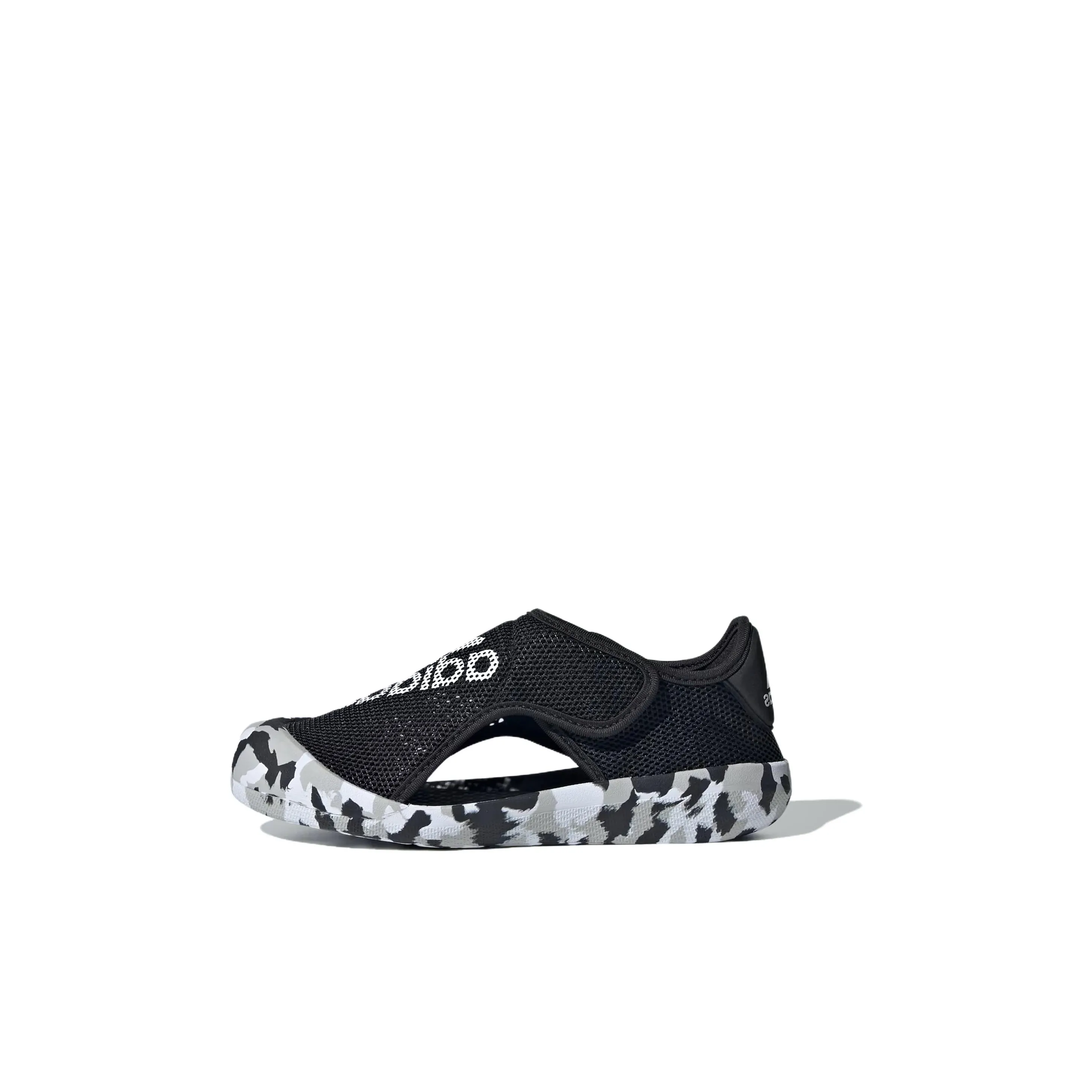 Adidas Altaventure противоскользящие амортизаторы для детей сандалии черного и белого цвета для детей в возрасте 3-7 лет