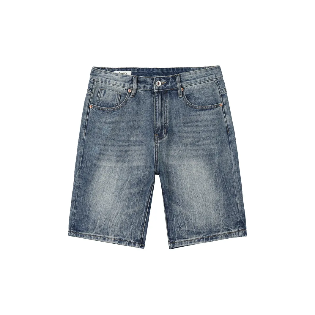 JEEP Blue Men's Denim Shorts JEEP Синий Мужские Джинсовые Шорты