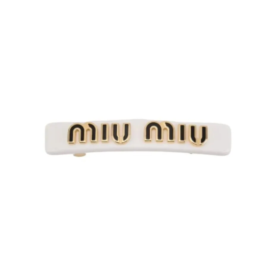 MIU MIU Glass, Metal Hair Clips Women's Red/Black/White