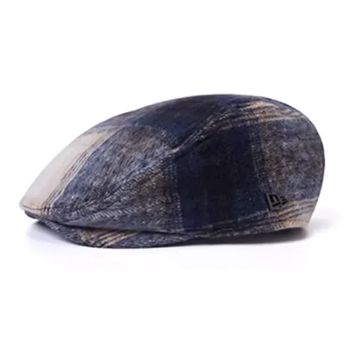 New Era Polyester Cotton Acrylic Viscose Polyamide Sheep Wool Berets Unisex Blue