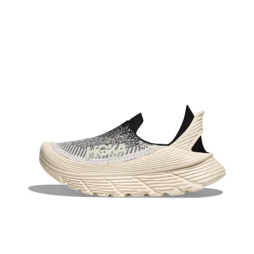 HOKA ONE ONE Restore TC Трекинговые ботинки Низкий верх Черный/Айвори белый Унисекс