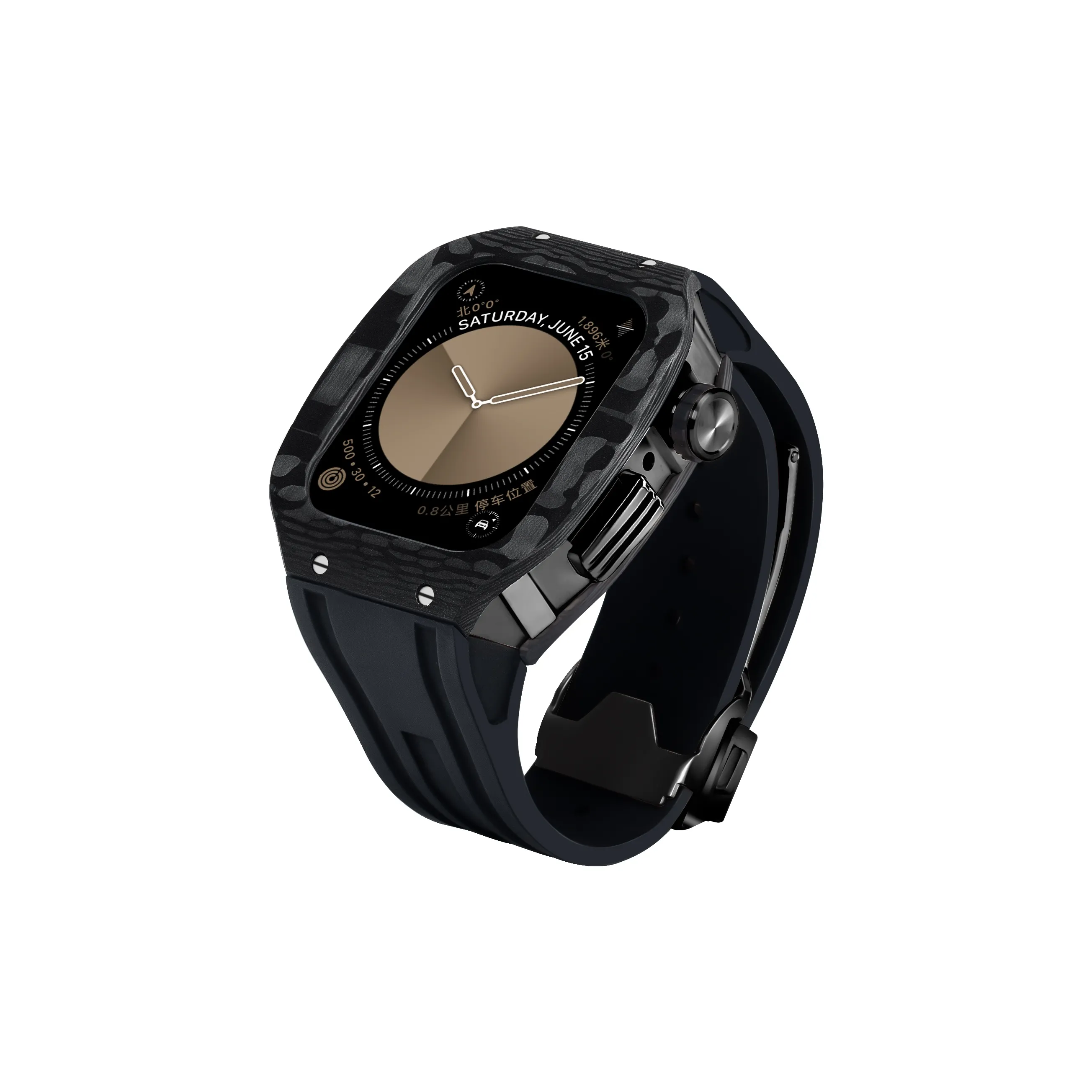 Soul Cool Защитный чехол из углеродного волокна для Apple Watch S9 8