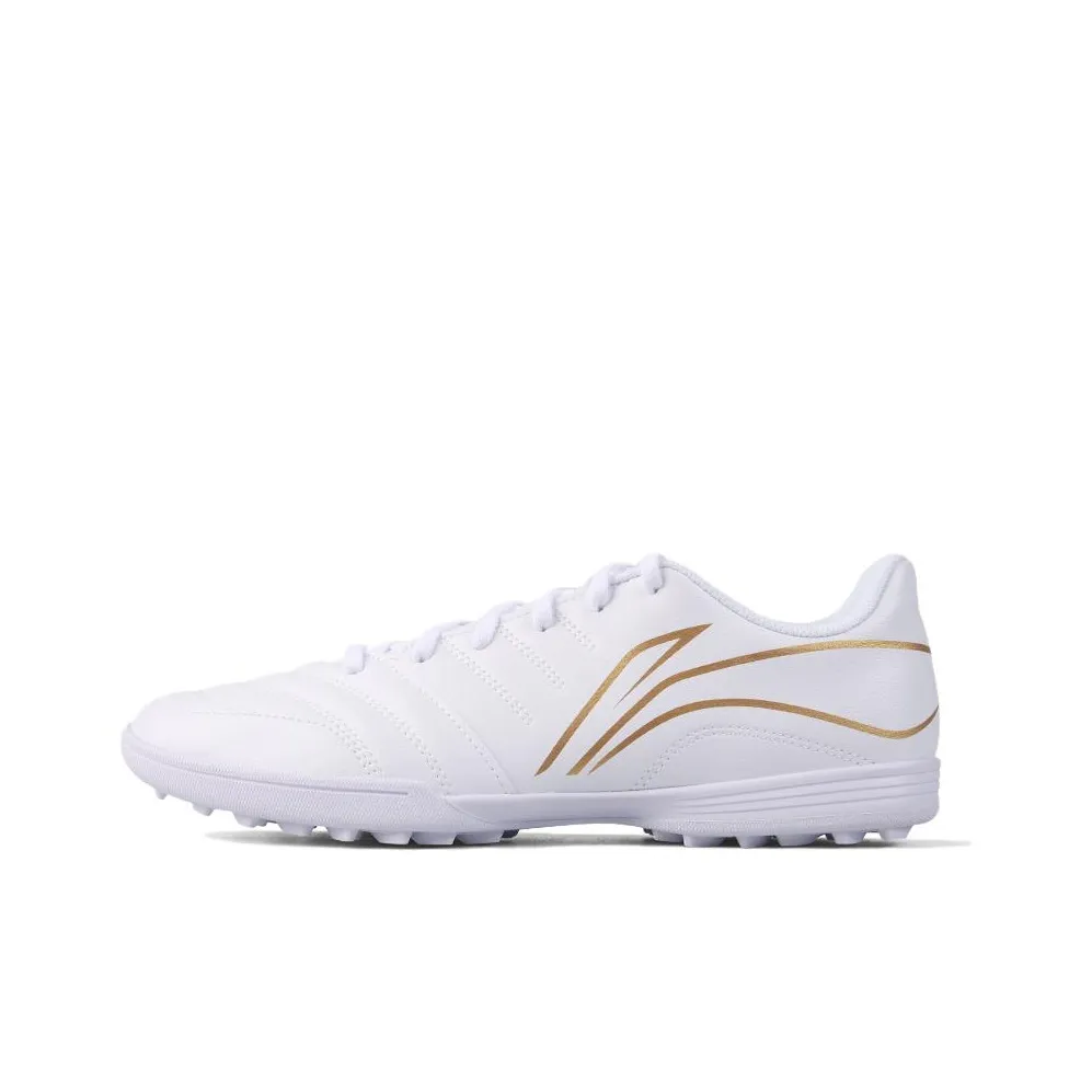 LINING Long Song Series TF Шипы Искусственные Шипы Амортизация Износостойкие Футбольные бутсы Унисекс Белый Золото