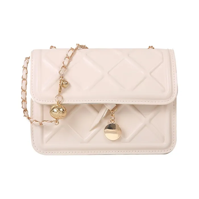 Carksky ПУ (полиуретан) Маленькая квадратная сумка Сумка через плечо Средняя Женская Черный Белый