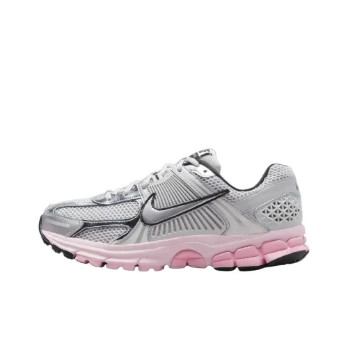 Nike Air Zoom Vomero 5 Беговые кроссовки Низкие Фотонная пыль/Металлическое серебро/Розовая пена Женские