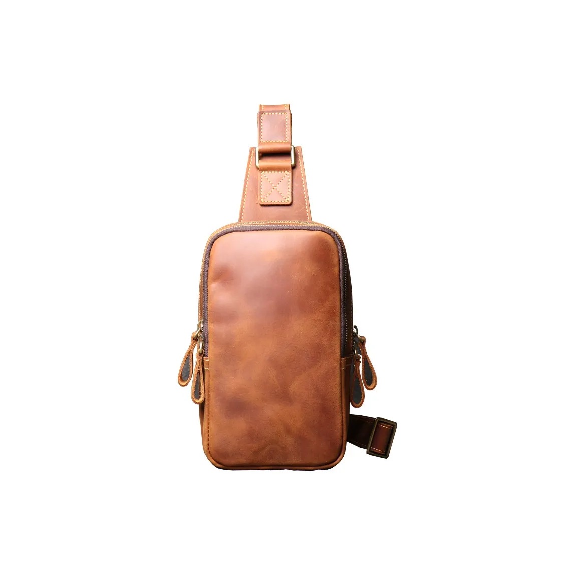 LARTIGENT Cow Leather Shoulder Bag, Crossbody Bag Regular Men's 2 Colors