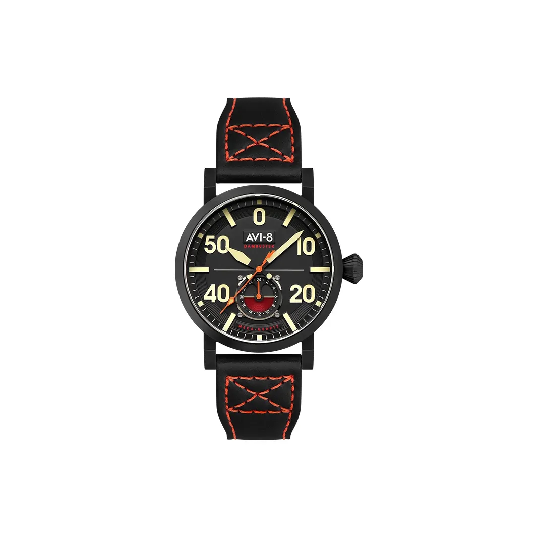 AVI 8 Европейские и Американские Часы Наручные Кварцевый Механизм Естественная Кожа Ремешок Черный Циферблат Мужские Часы