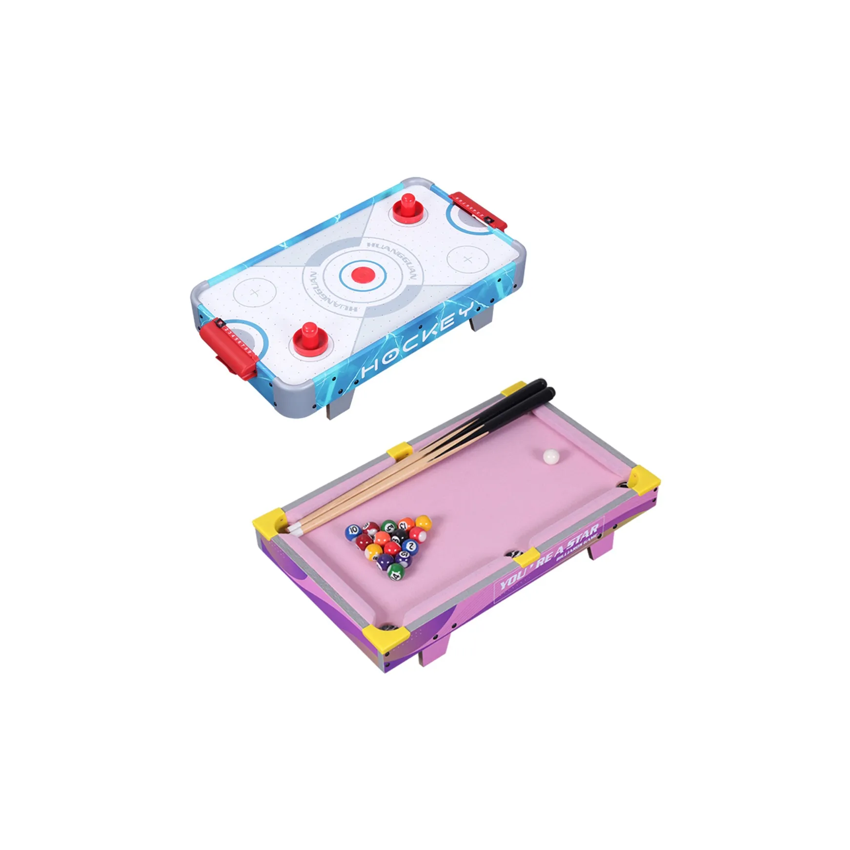 HUANGGUAN Ice Hockey Table, Tabletop Billiard Combination Board Games