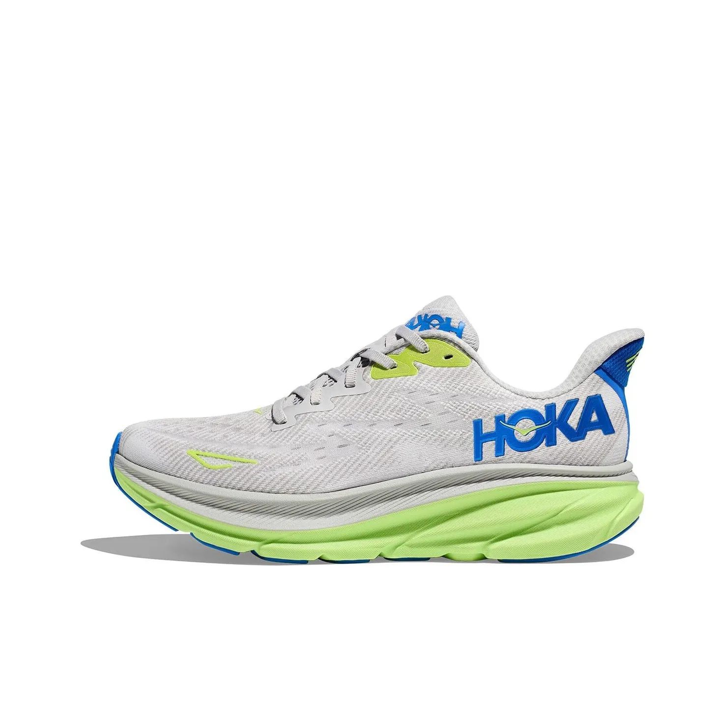 HOKA ONE ONE Clifton 9 Low Топ Повседневный Бег на длинные дистанции Спринт Беговые кроссовки Мужской Серый Синий