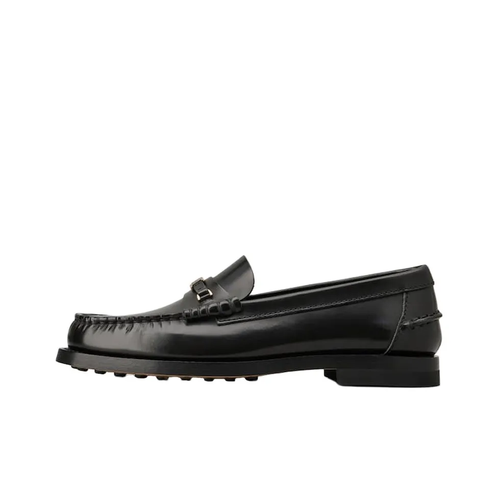TOD'S Logo Plaque Slip On Loafers Women's