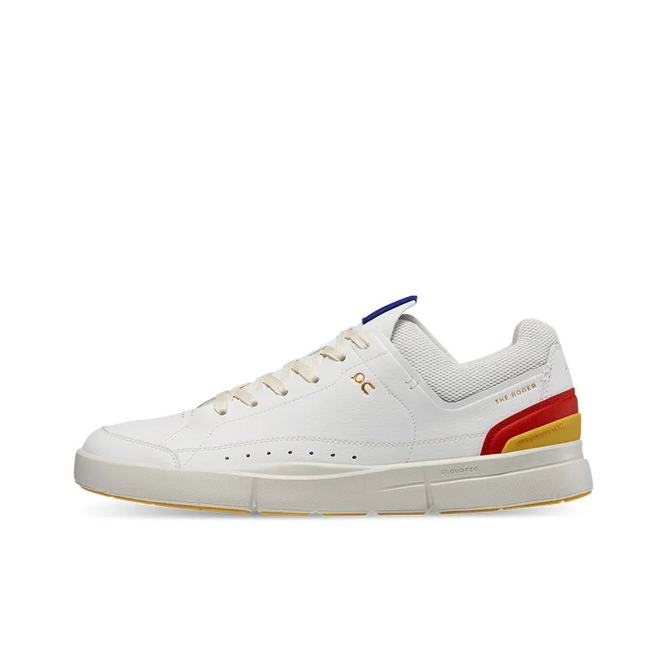 On The Roger Centre Court Casual Shoes Men's Low Top White Mustard Yellow