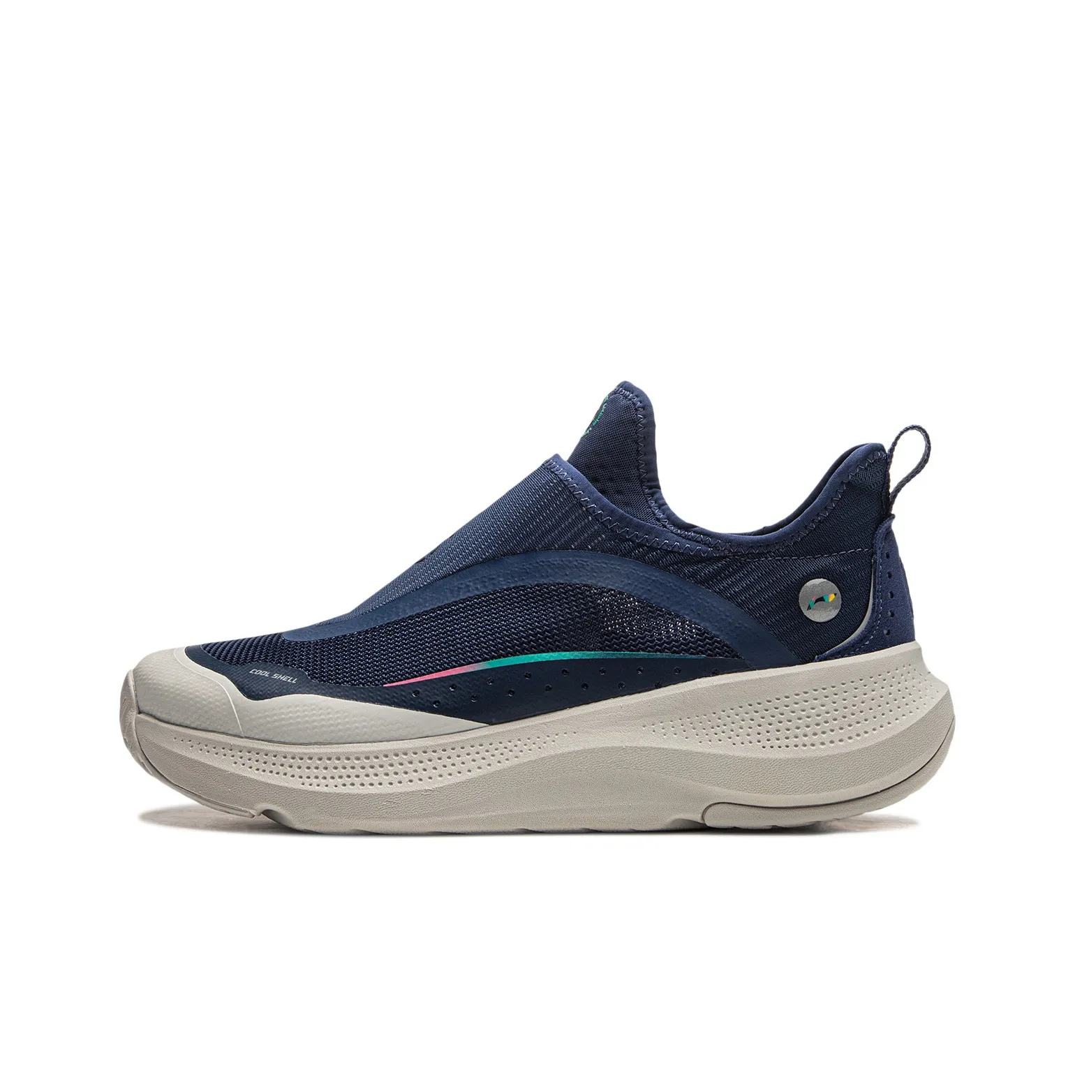 LiNing Cushioning Anti Slip Wear Resistant Breathable Lightweight Rebound Low Top Casual Shoes Men's Blue Gray