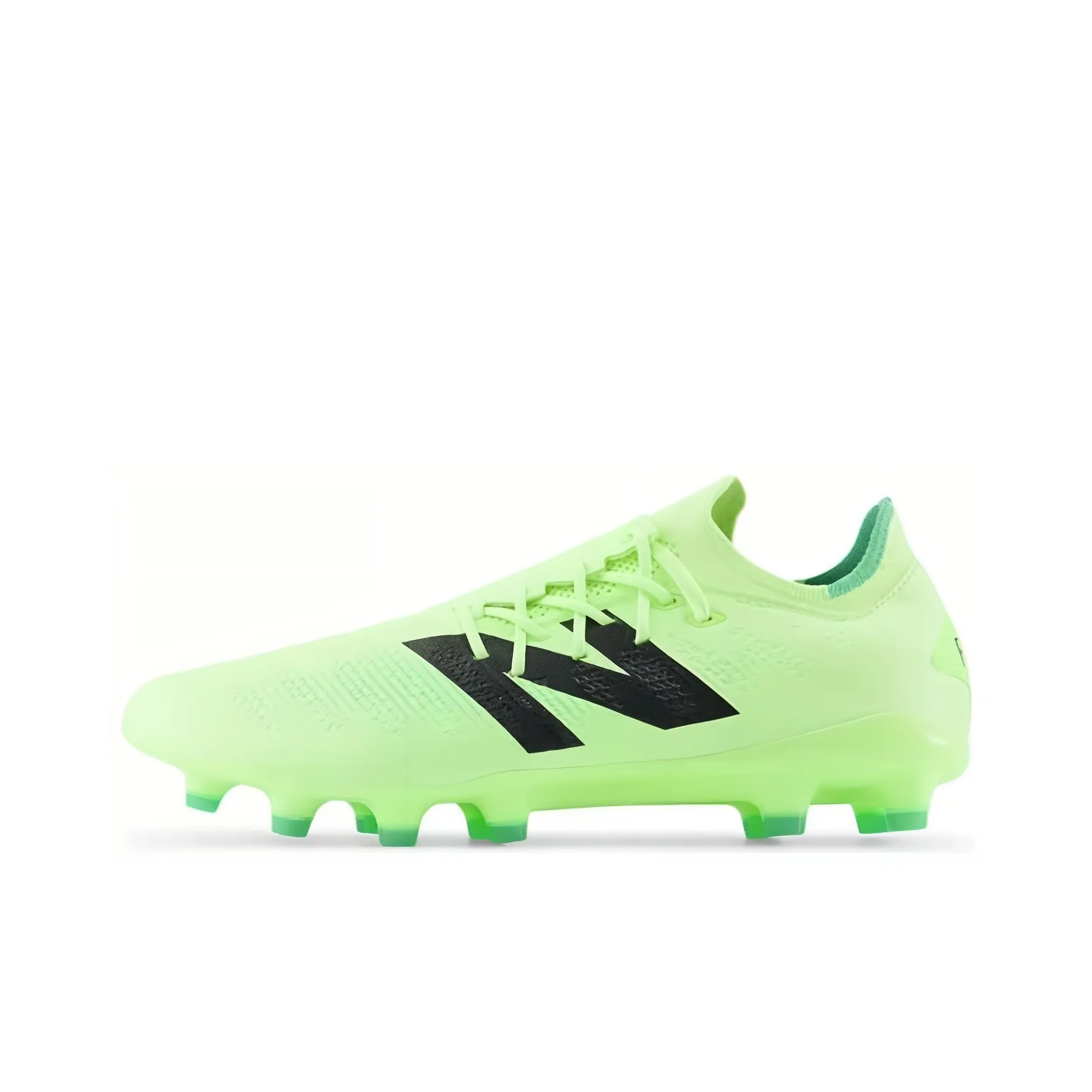 New Balance Furon V7 HG Hard Ground Wear resistant And Lightweight Soccer Shoes Unisex Lime Green