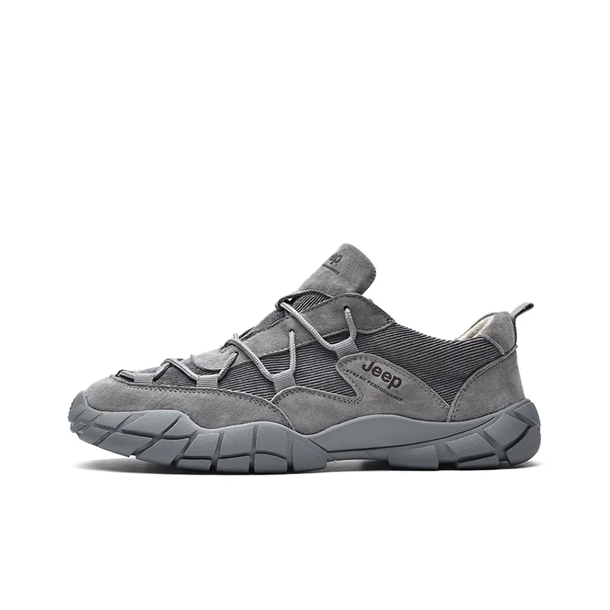 Jeep Hiking And Mountaineering Low Top Outdoor Shoes Men's Gray