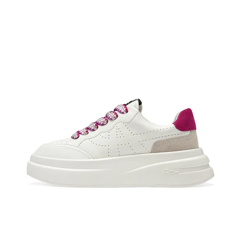 ASH Low Top Casual Shoes Women's White Red
