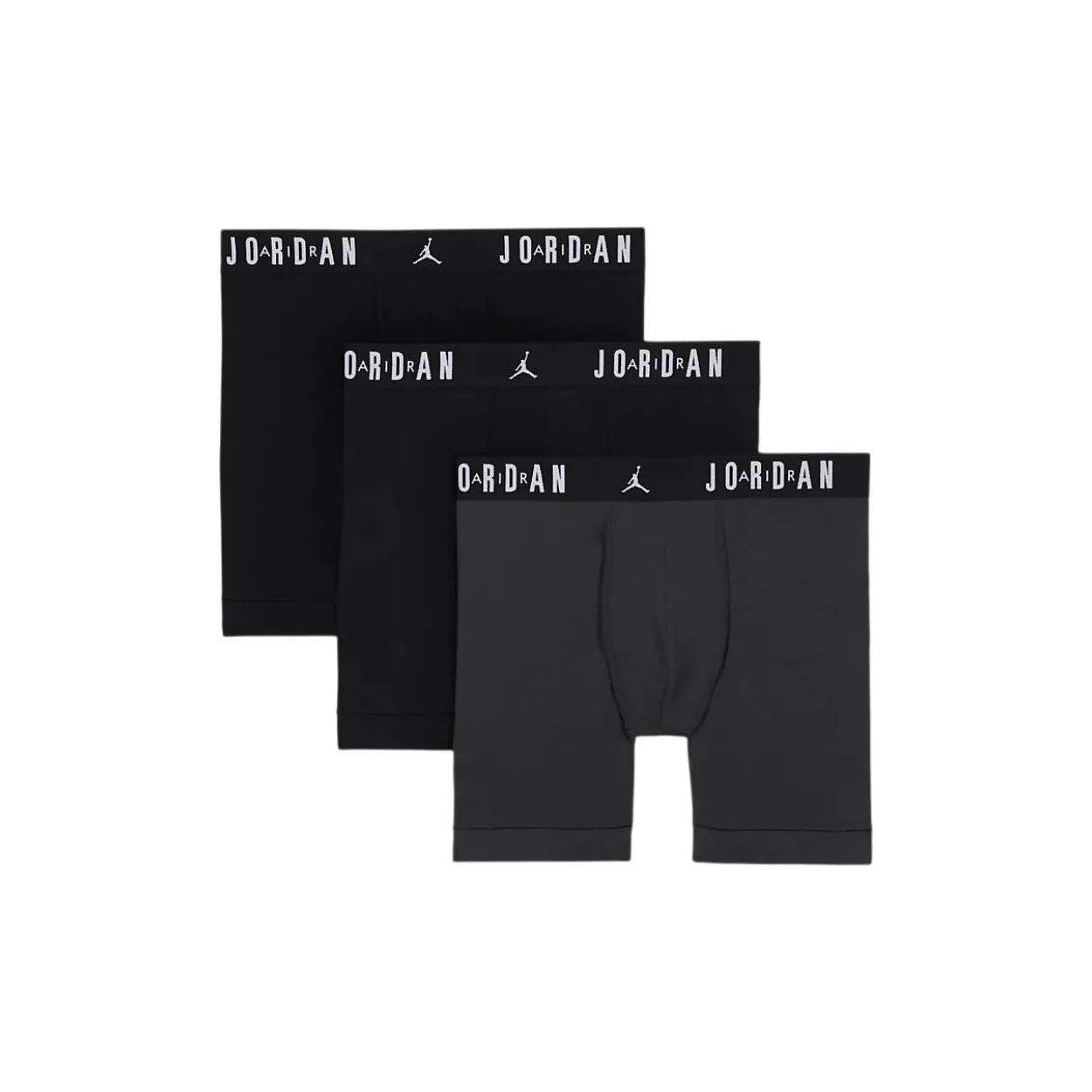JORDAN Men's Flight Cotton Core Boxer Briefs 3 Pack