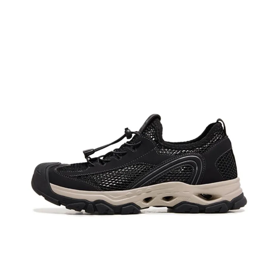 CAMEL Anti Slip Wear Resistant Low Top Trekking Shoes Men's Black