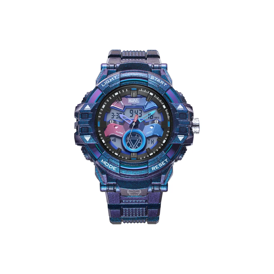 MARVEL Energy Collection Iron Man Электронный механизм TPU ремешок Мужские часы Серый циферблат