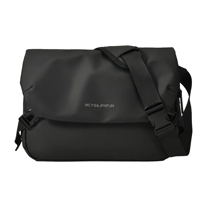 Yohji Kimura Polyester Crossbody Bag, Shoulder Bag, Messenger Bag, Envelope Bag, Urban Techwear Bag Regular Men's Black