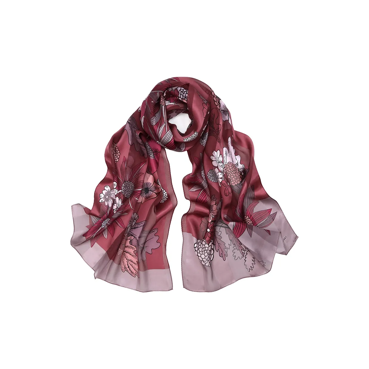 MARJAKURKI Шелковые шарфы для женщин
