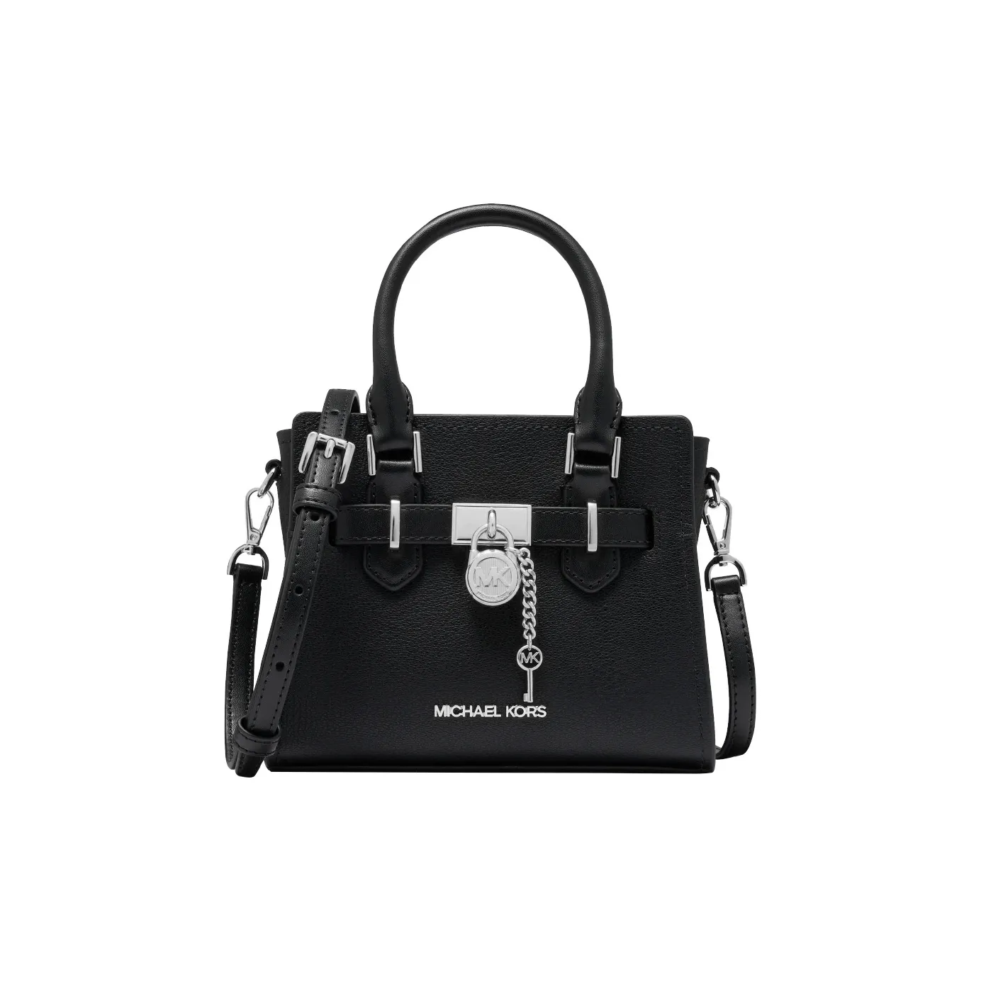 MICHAEL KORS Hamilton Series Искусственная кожа Замковая Сумка через плечо Сумка Экстра Маленькая Женская Черная