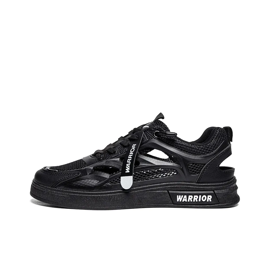 Warrior Comfortable Sandal Lightweight And Breathable Low-Top Skateboard Shoes Men's Black