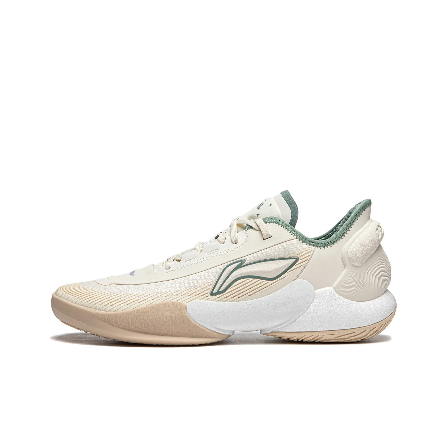 LiNing Yushuai 18 V2 Cushioning Anti Slip And Wear Resistant Lightweight Rebound Low Top Basketball Shoes Men's Ecru