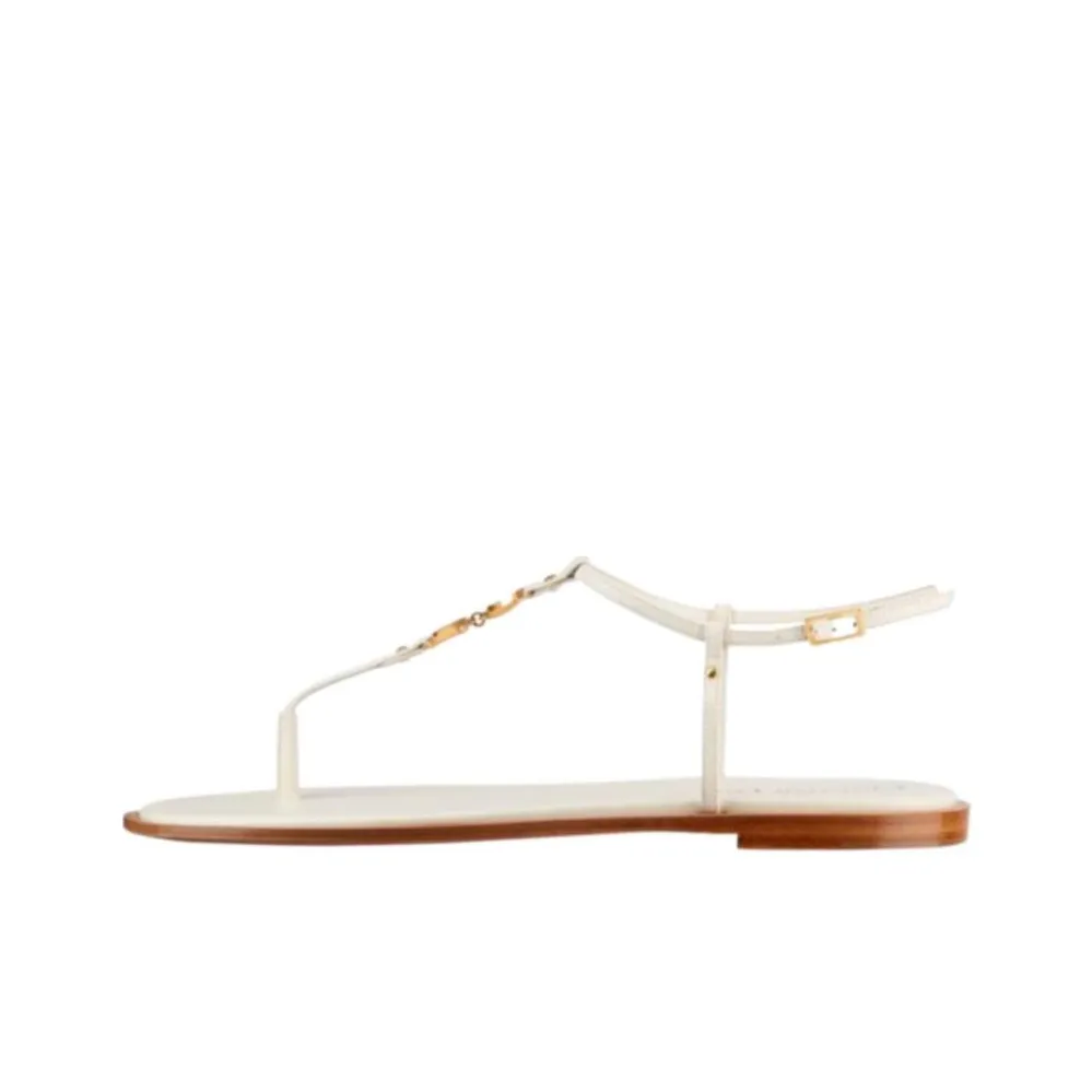 DIOR C'est Dior One Strap Sandals Women's White
