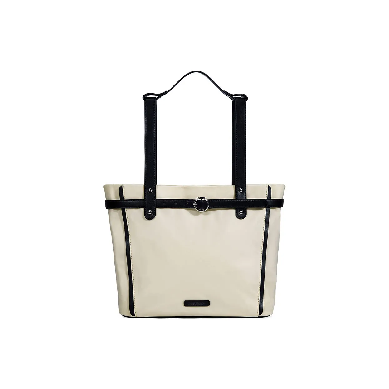 BAGSMART Nylon Backpack Crossbody Bag Tote Bag Shoulder Bag Medium Size Women's Birch White/Stone Black/Chestnut Brown