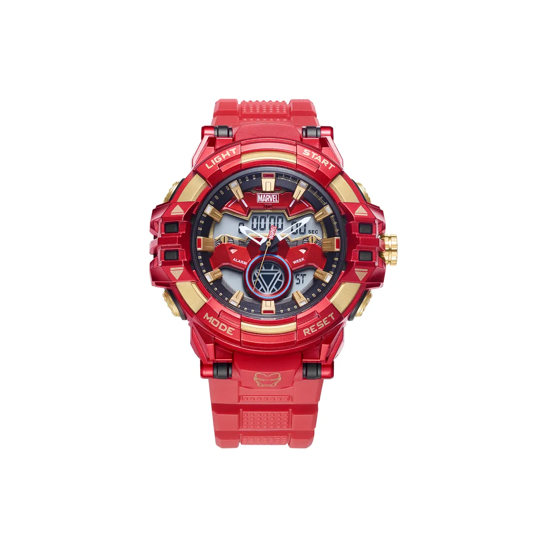 MARVEL IRON MAN Электронный механизм TPU ремешок Часы Мужские часы Серый циферблат