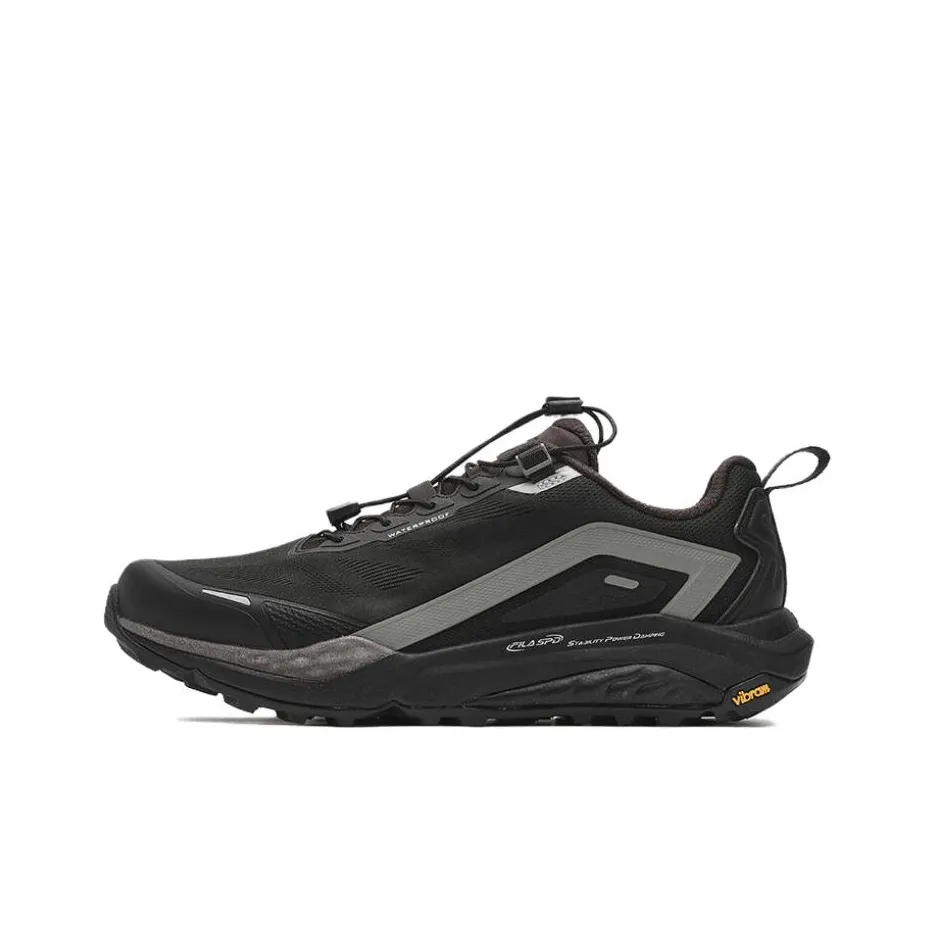 FILA SPD LYNX 2 Abrasion Resistant Breathable Low Top Trail Running Chuck shoes Men's Black Gray