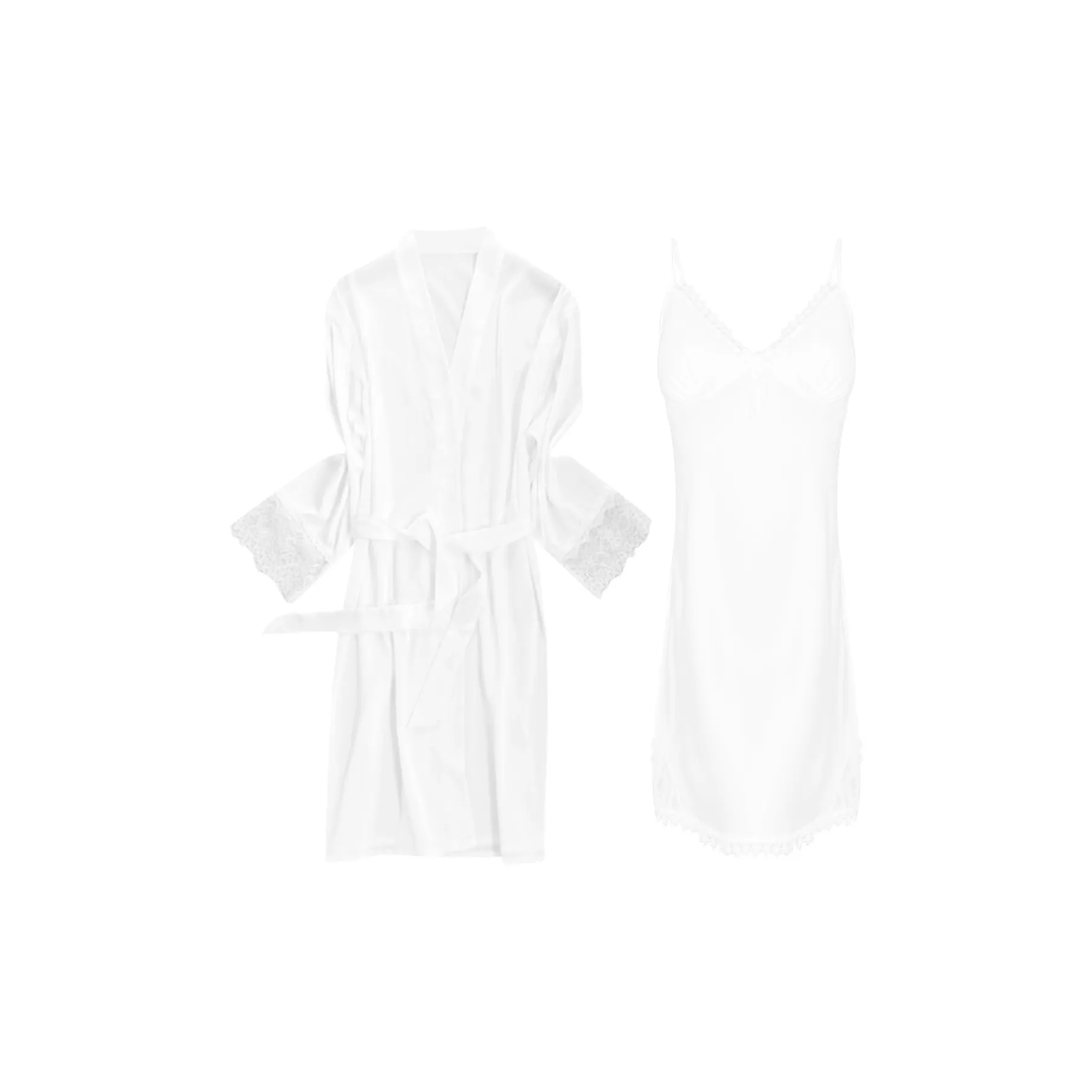 Flowers In Water Pajama Set Women's White