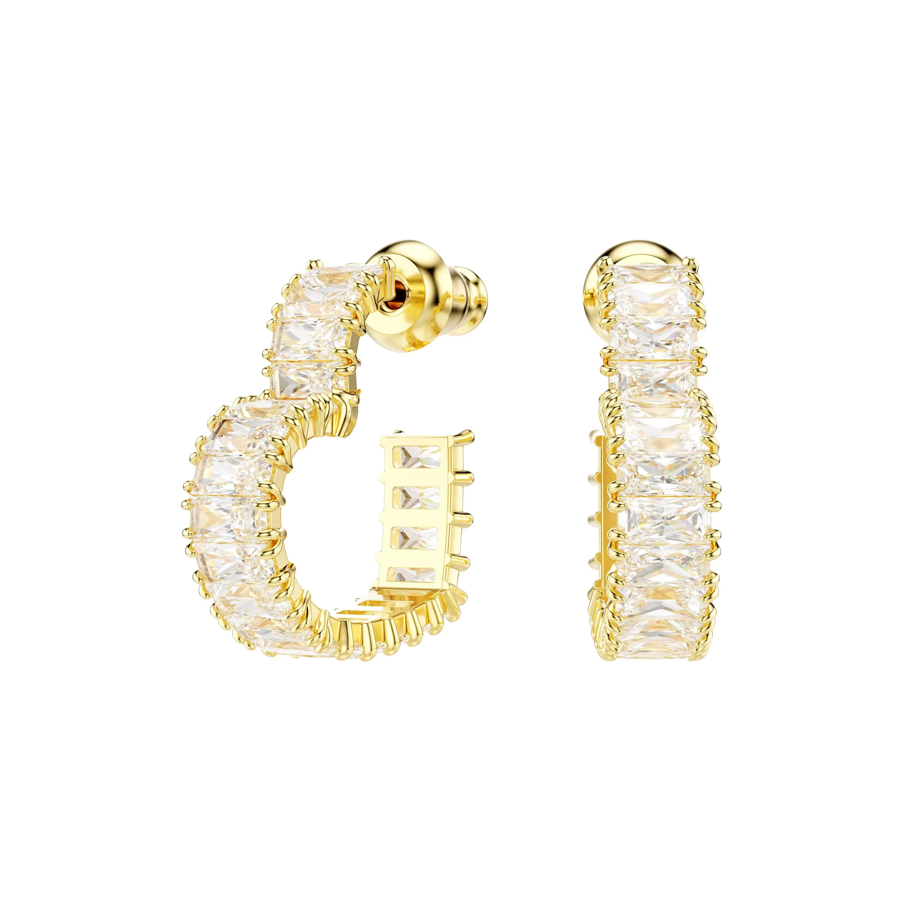 Swarovski Серьги с синтетическим кубическим цирконием женские золотые