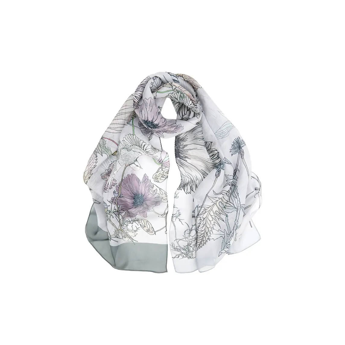 MARJAKURKI Шелковые шарфы для женщин