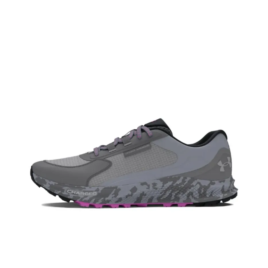 Under Armour Cushioned Slip-Resistant Low-Top Running Shoes Women's Gray Red