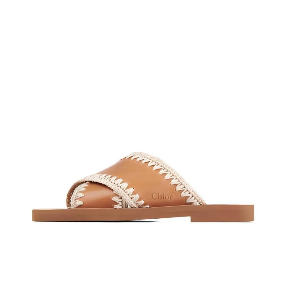 Chloe Woody Слипоны Женские Коричневый