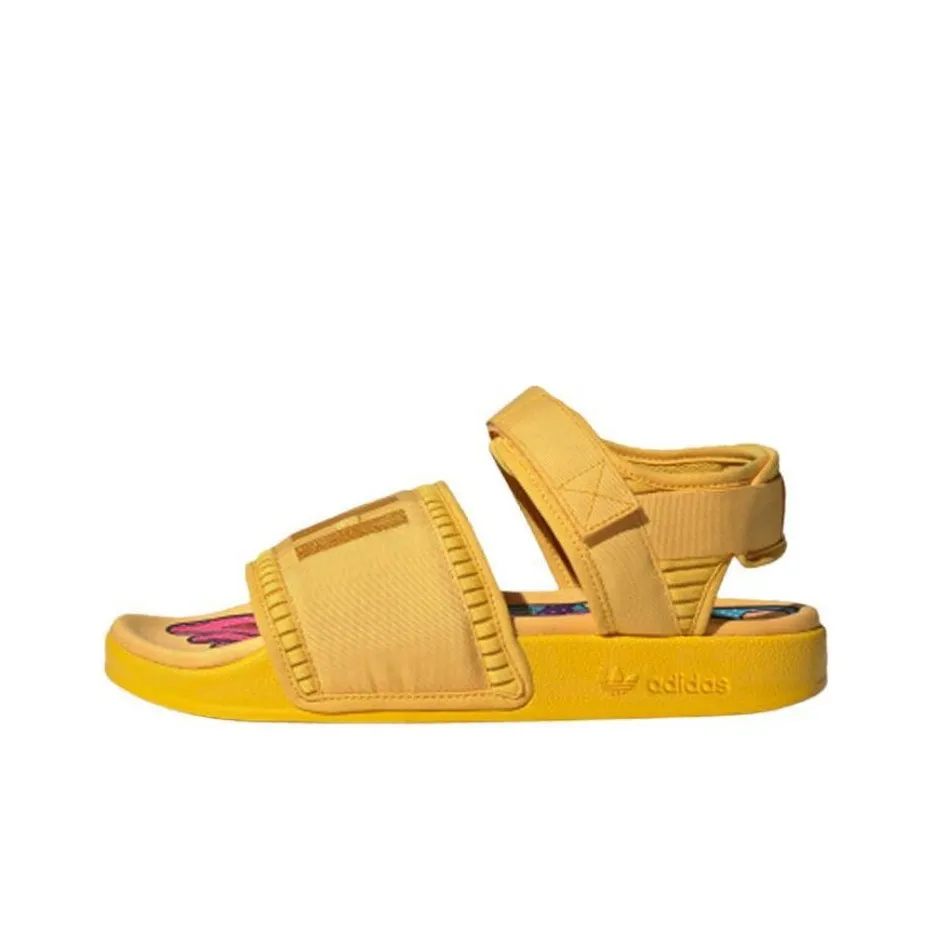 Pharrell Williams x Adidas Originals Adilette Sandal 2,0 Tbiitd Huang FEIDONG Коллаборация Пляжные сандалии Унисекс Желтый