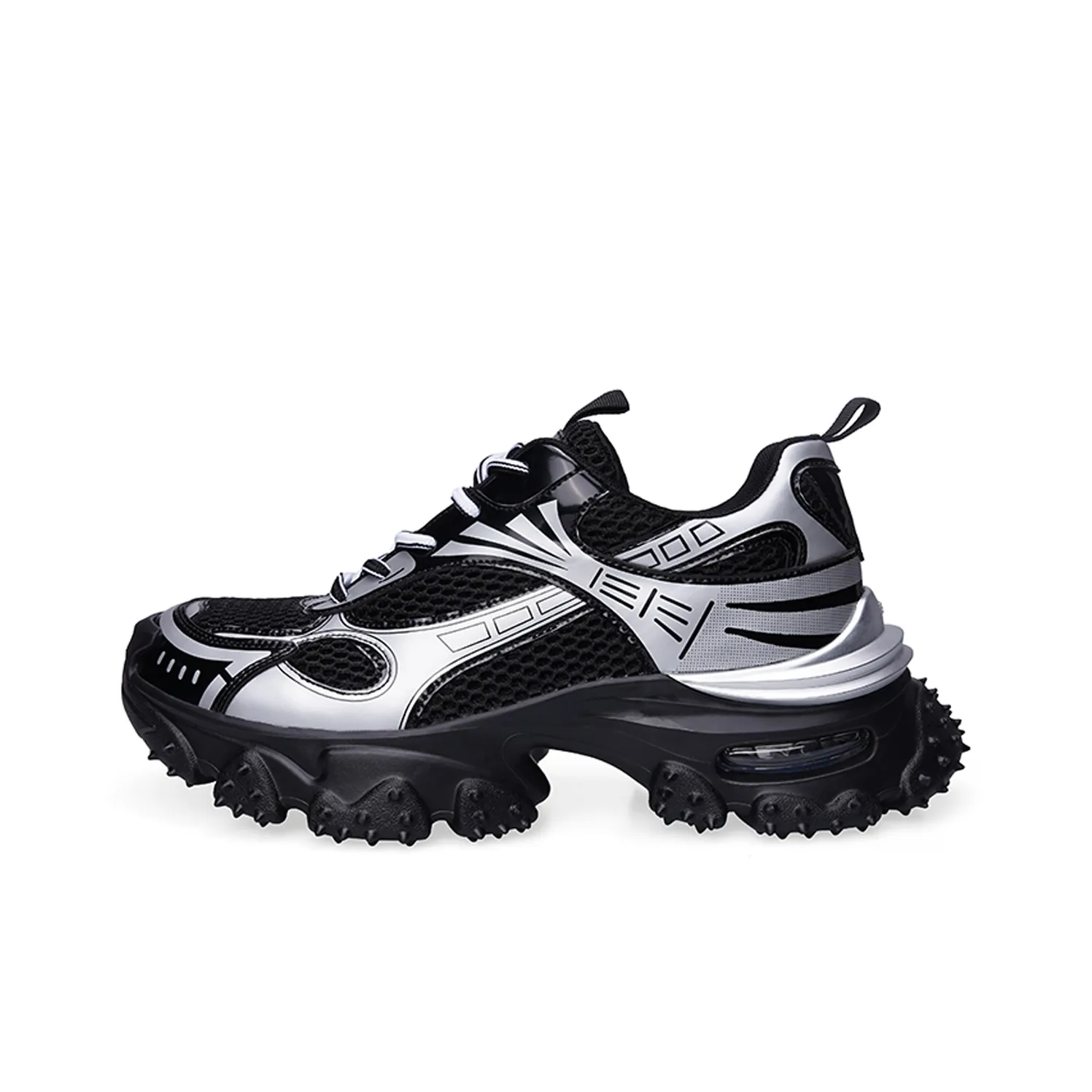 BOSSSUNWEN Slip-resistant Abrasion-resistant Low Top Footwear Cushioned Slippers Unisex Black Silver BOSSSUNWEN Противоскользящие Износостойкие Низкие Кроссовки Тапочки Унисекс Черный Серебристый