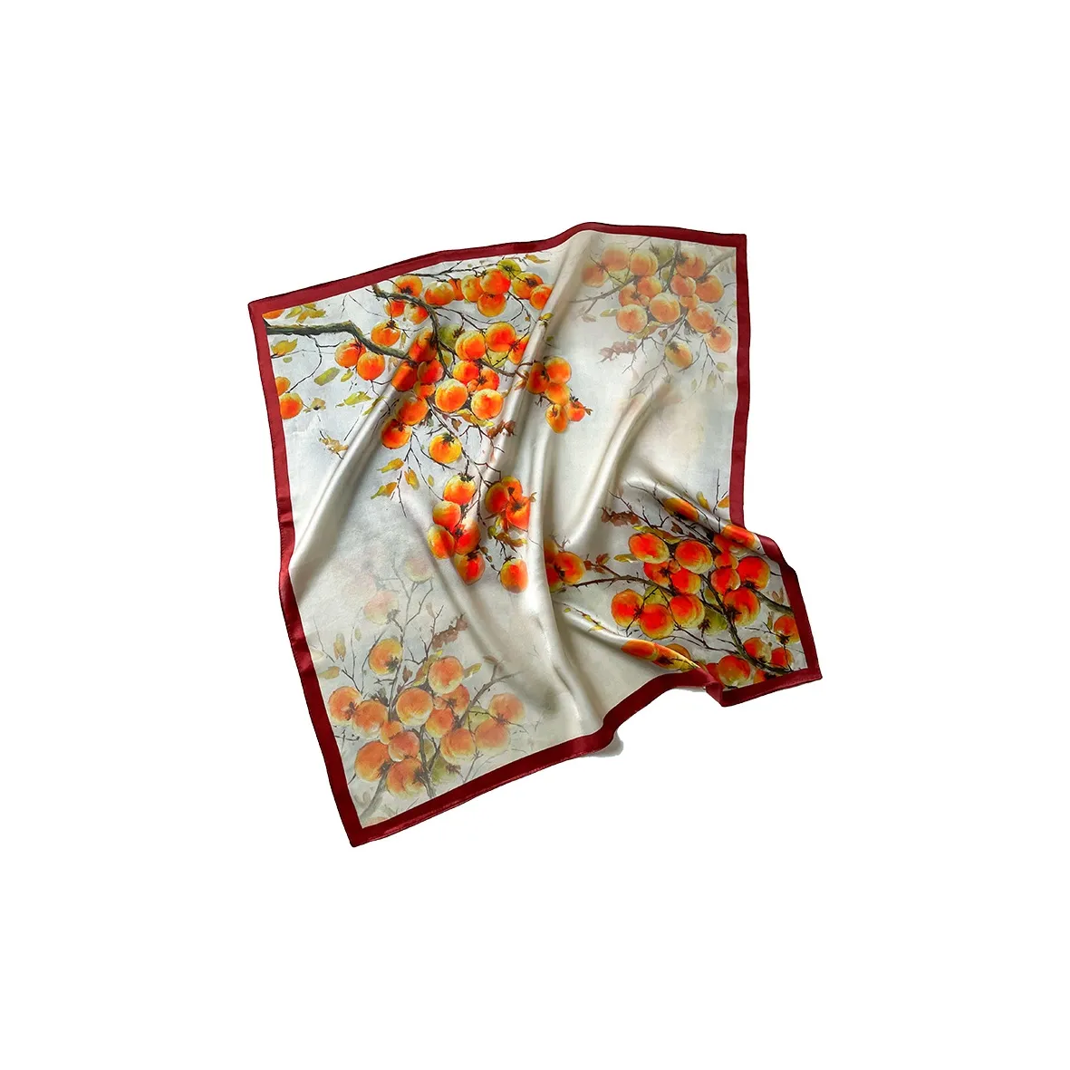 Hang Silk Road 100% шелк из тутового шелкопряда Шарфы Женские Оранжевый